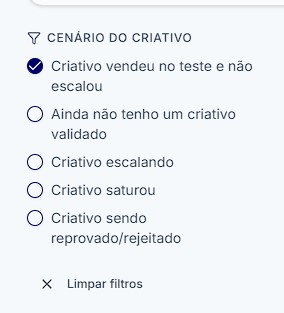 Passo 2 — Cenário do criativo